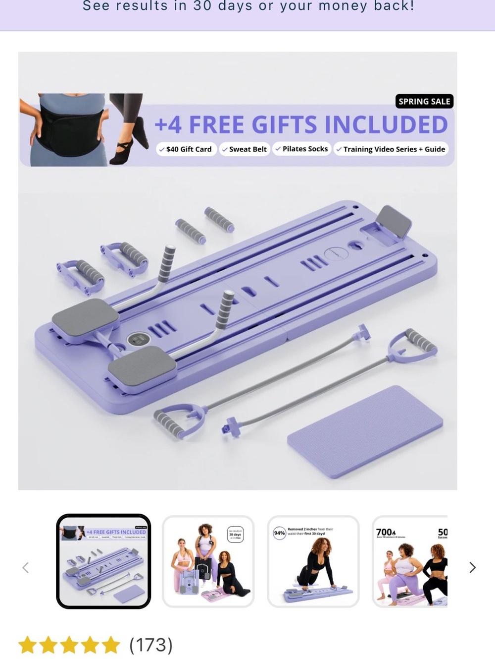Home Pilates Reform Trainer Board - Lavender